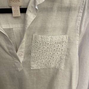 Chico’s white no iron top
